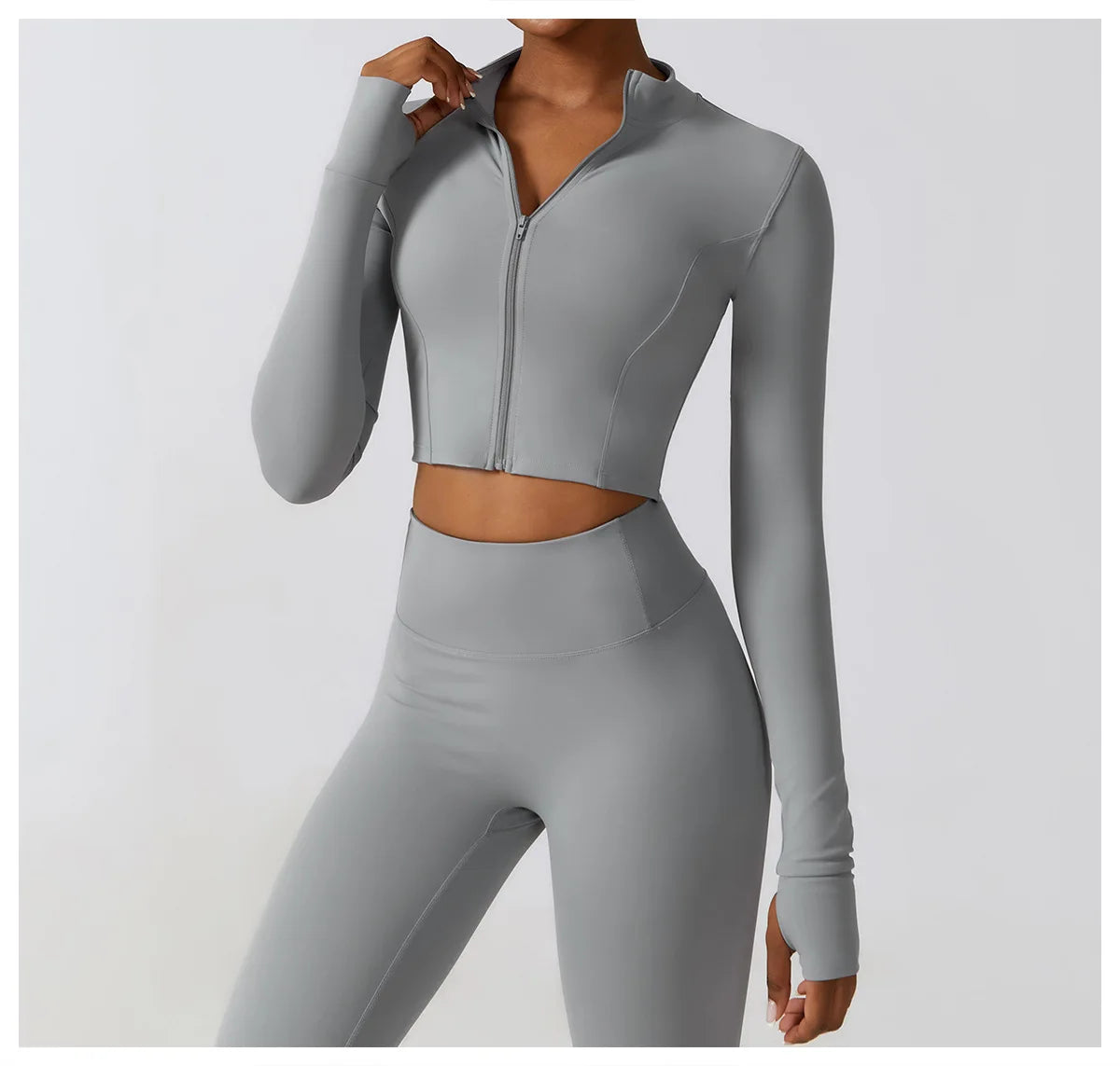 No. 2 Jacket, Super Cropped, Piping Along Curves, Slim Fit, Full Zip