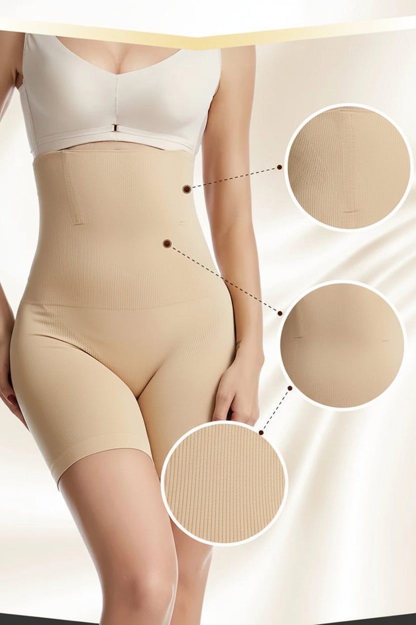 No. 4 Shape Wear, High Waist, Seamless, Rear Lifting, Mid Thigh Shorts, Extended Sizes Available