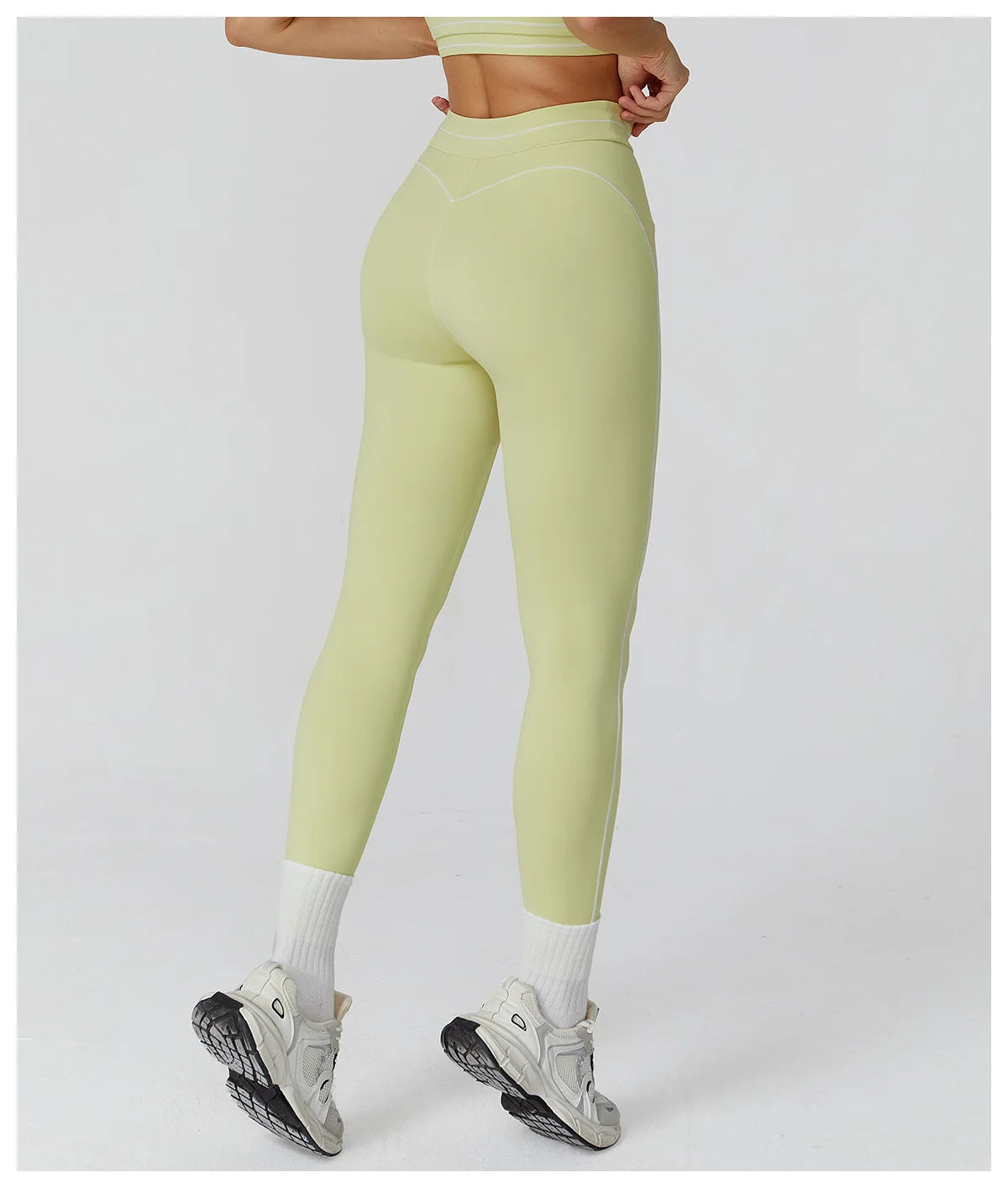 No. 6 Legging, Heart Throb Piping, Statement Comfort Waistband, No Front Seam, Butter Soft