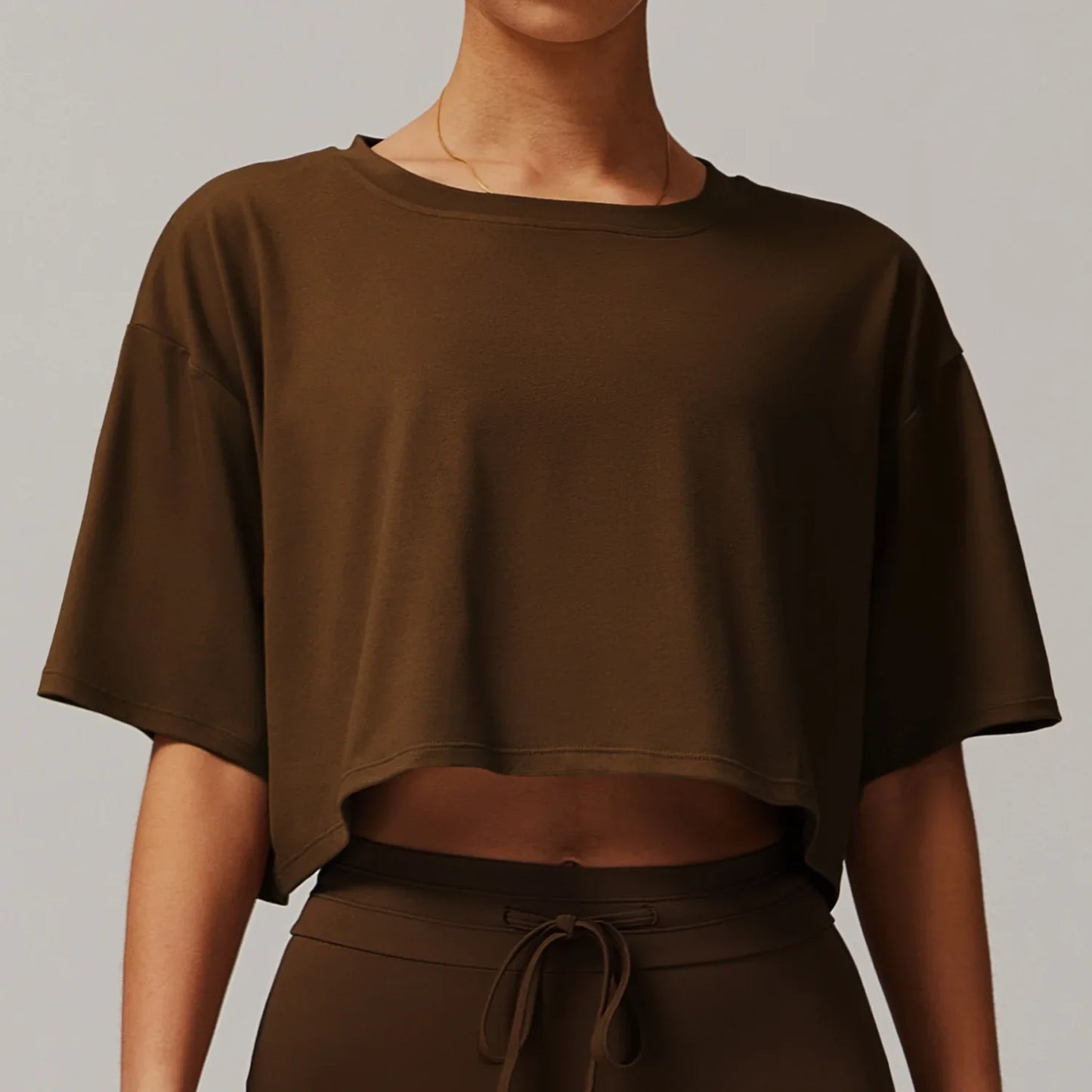 No. 1 Short Sleeve Shirt, Oversized, Crop Top, Relaxed Fit, Soft Essential